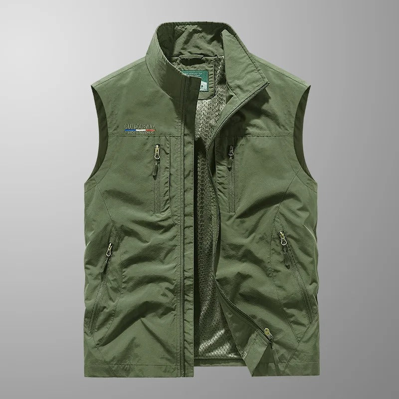 William Scott | Men's Multi-Pocket Outdoor Vest with Stand Collar