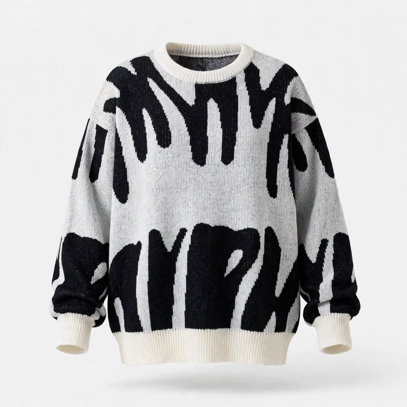 Duncan Davies | Oversized Graffiti Print Sweater For Men