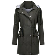 Arabella Scott | Imperméable coupe-vent à capuche avec taille à cordon de serrage