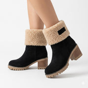 Willow Thomson | Bottines d’hiver douillettes avec revers en sherpa