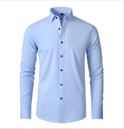 Edward Clarke | Sky Blue Slim Fit Shirt – Extreme Stretch & Wrinkle Free