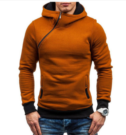 Percy Duffield | Oblique Zip Hoodie For Men