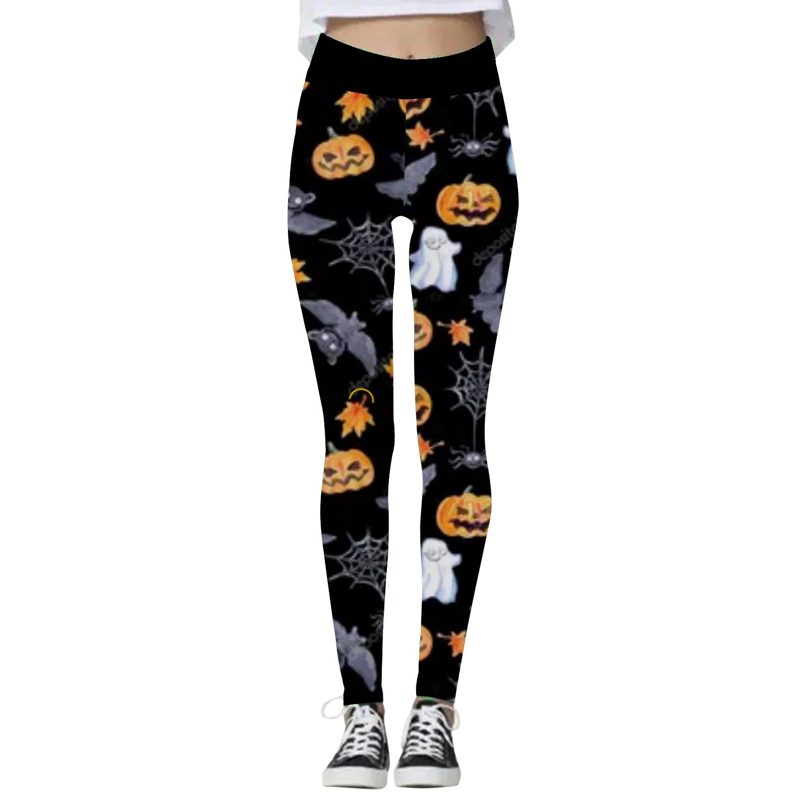 Skeleton Soiree | Leggings de Halloween tête de mort et citrouille pour femme