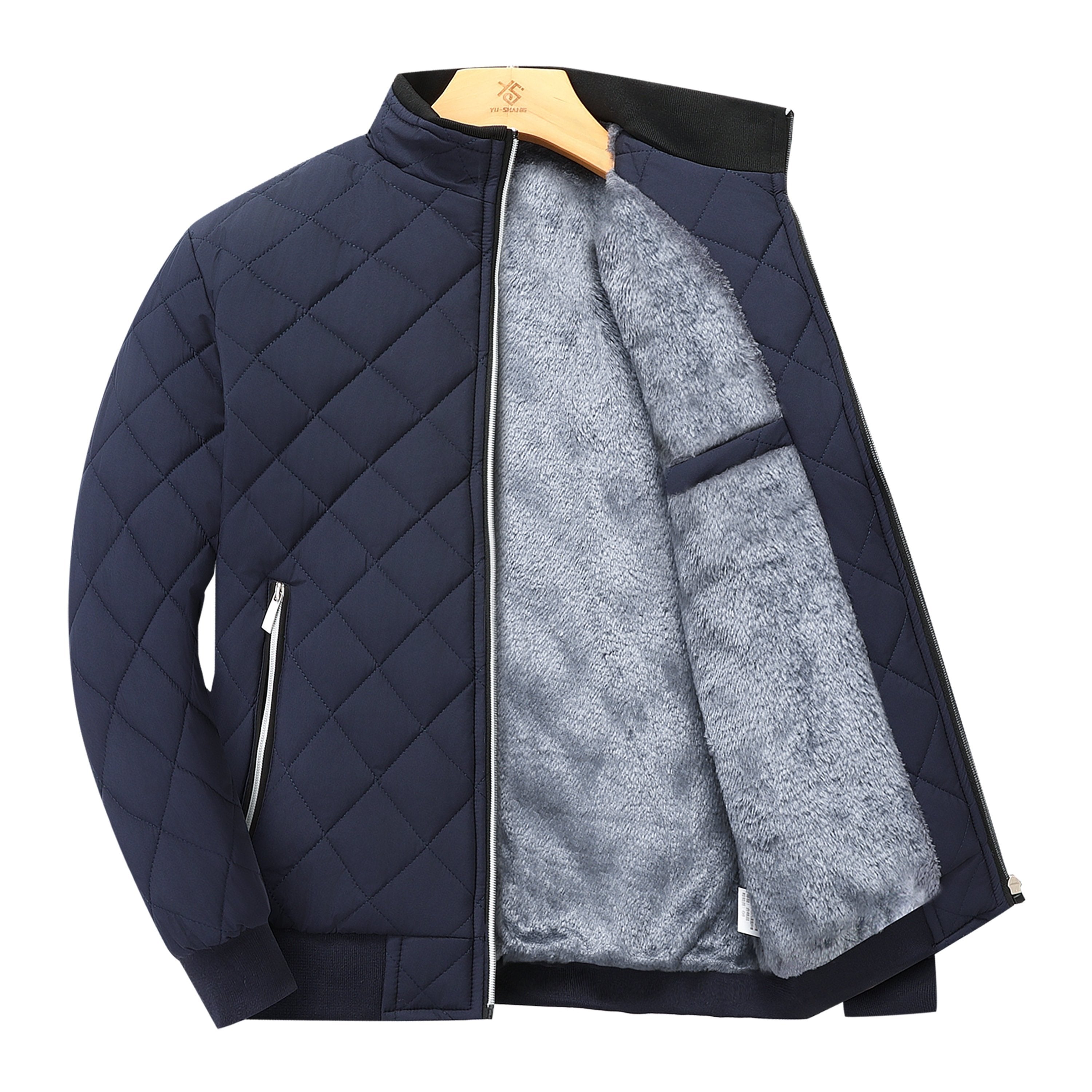 Reuben Walker | Quilted Bomber Jacket with Fleece Lining