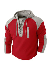 Michael Sinclair | Waffle-Knit Lace-Up Hoodie