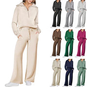 Emma Jones | Half-Zip Ribbed Loungewear Set