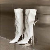 Millicent Hall | Bottes montantes à talon aiguille vernies