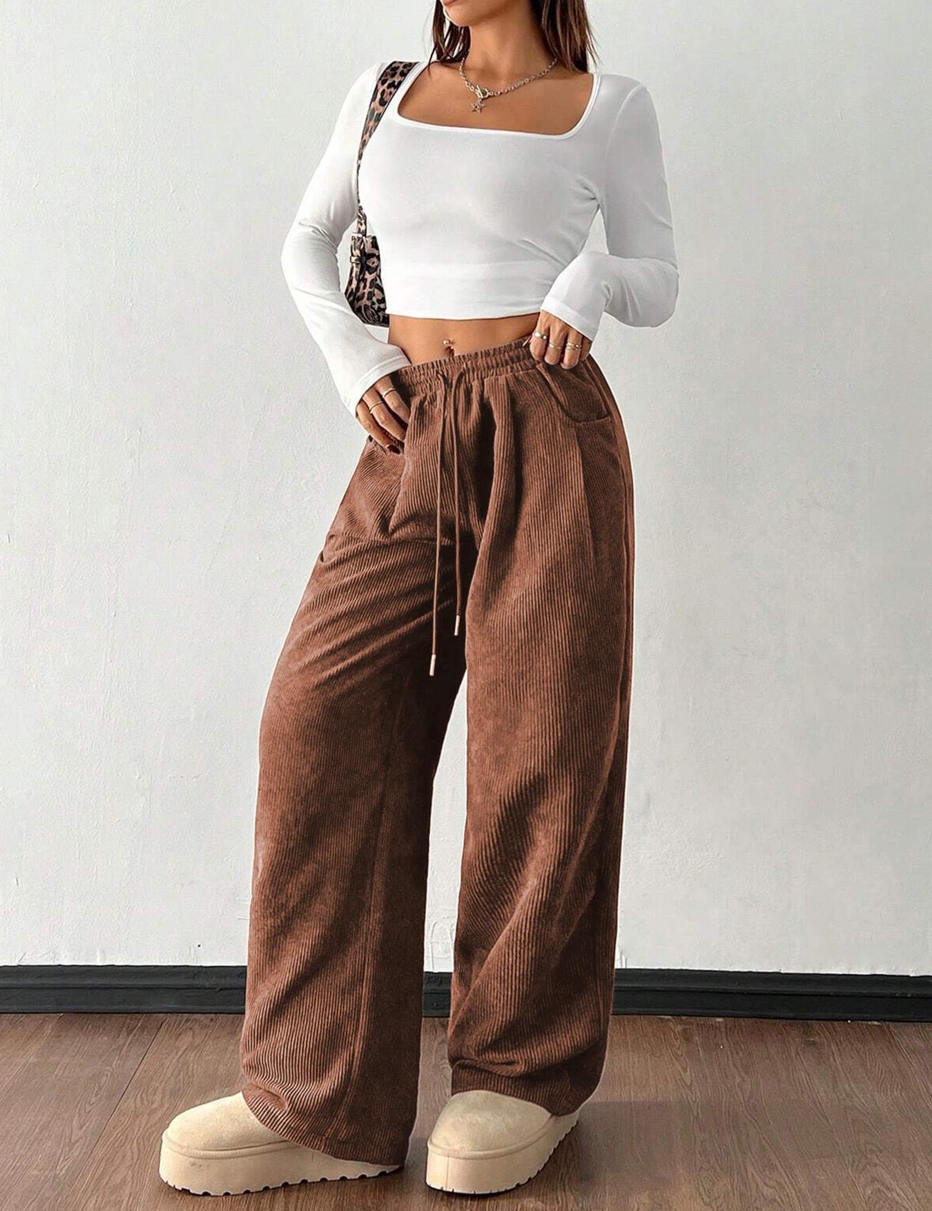 Florence Baker | Corduroy Wide-Leg Pants
