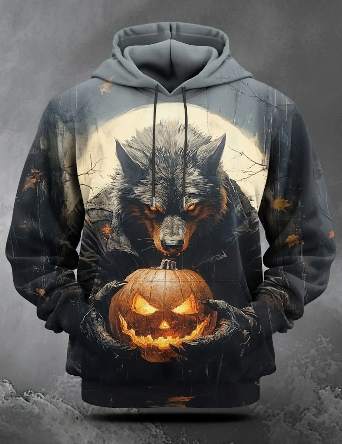 Midnight Ember | Pumpkin Halloween Hoodie For Men