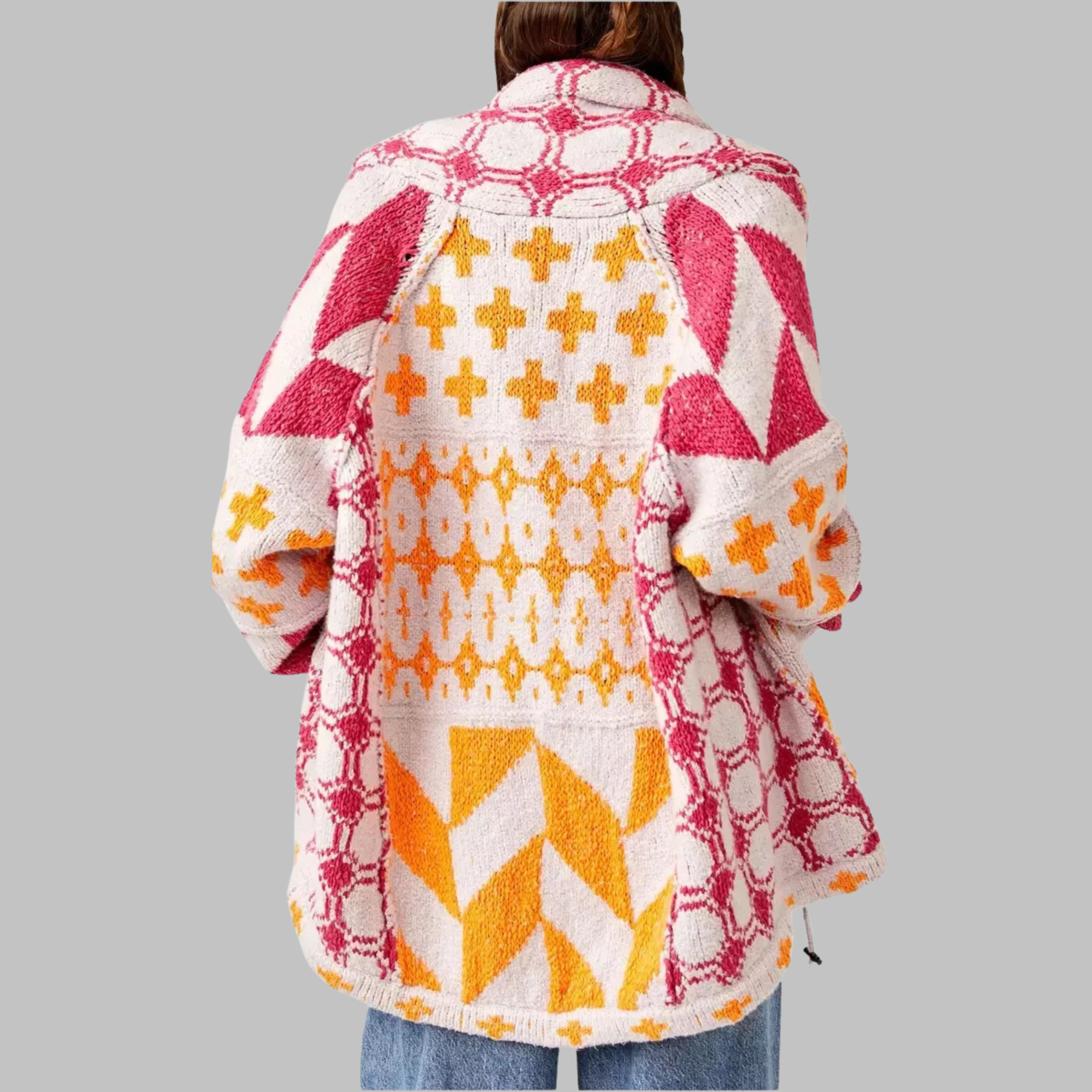 Imogen Sharland | Patchwork Knit Cardigan With Hood