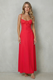 Cecily Hawthorne | Selena Soft Corset Charm Sleeveless Maxi Dress