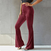Isla Thompson | Ribbed Velvet Flare Trousers