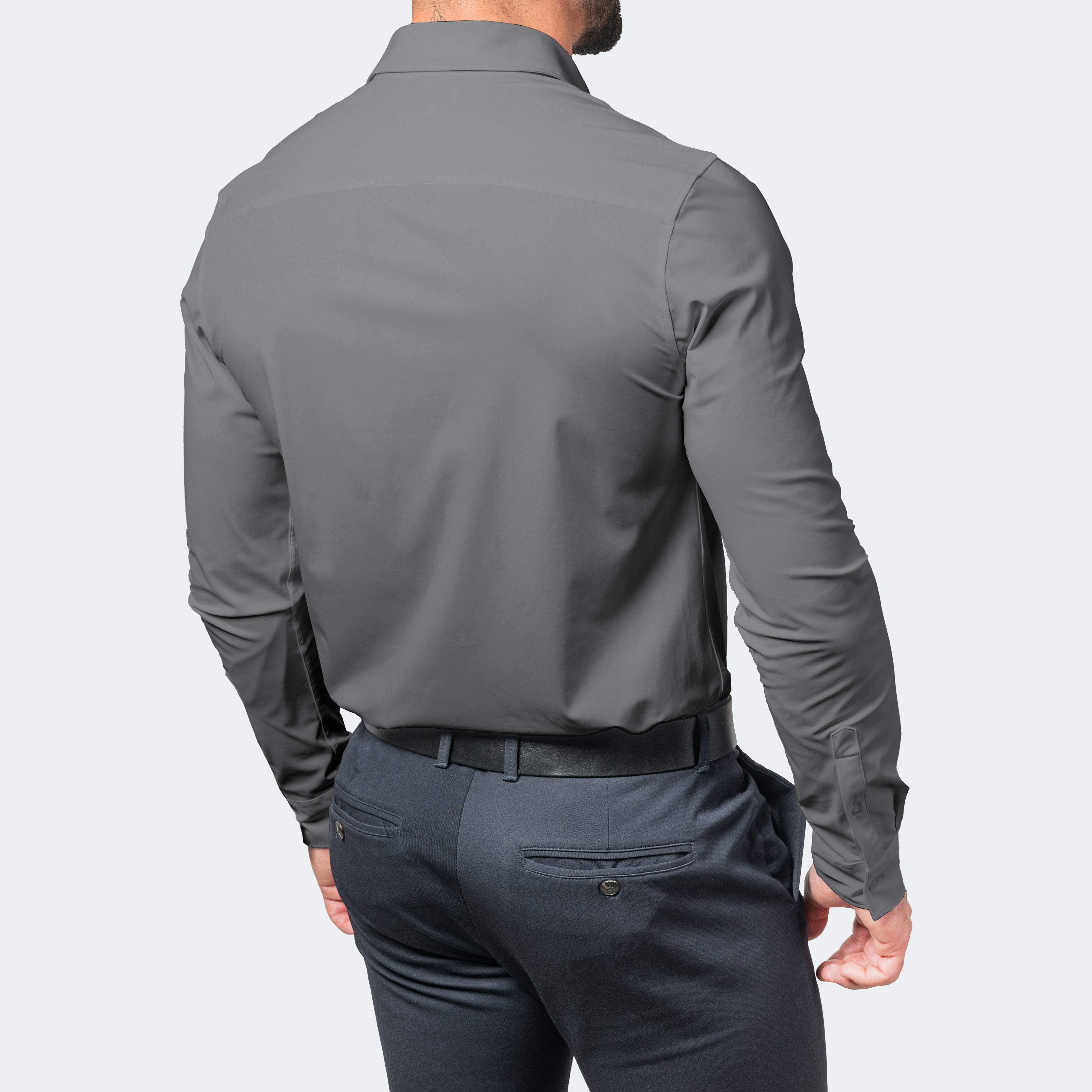Edward Clarke | Sky Blue Slim Fit Shirt – Extreme Stretch & Wrinkle Free