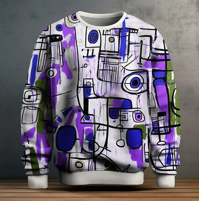 Michael Ellsworth | Abstract Graffiti Print Sweatshirt