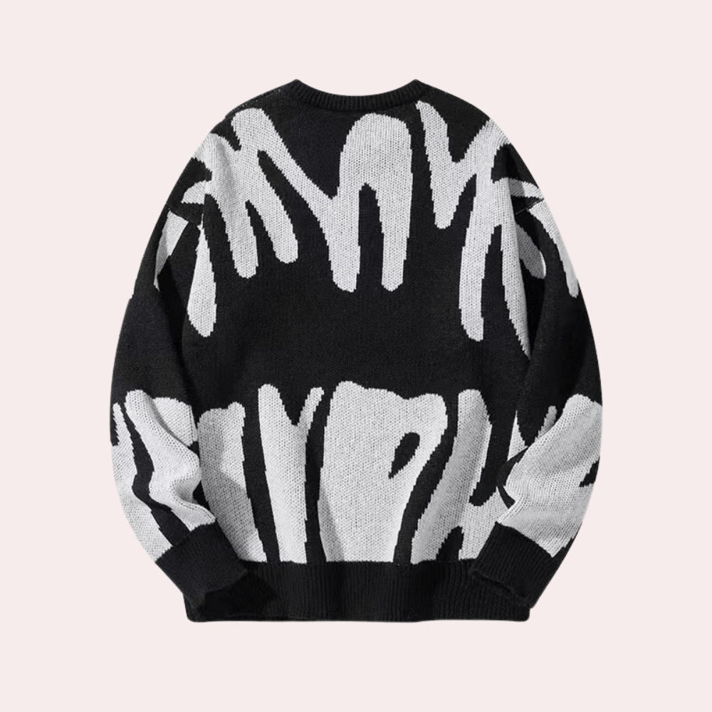 Duncan Davies | Oversized Graffiti Print Sweater For Men