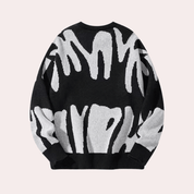 Duncan Davies | Oversized Graffiti Print Sweater For Men