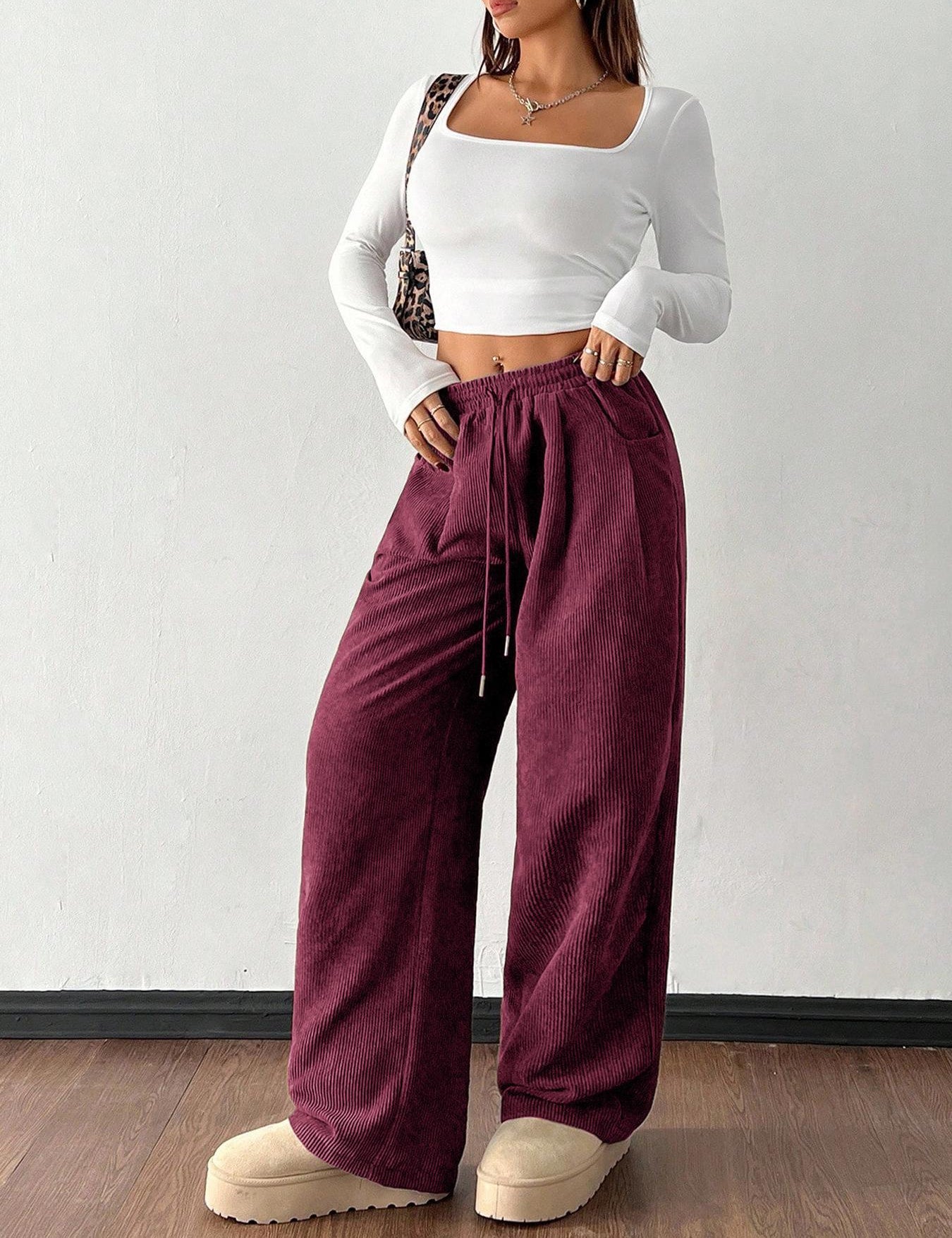 Florence Baker | Corduroy Wide-Leg Pants