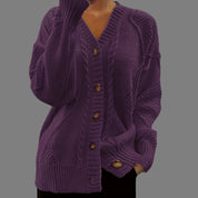 Imogen Wright | Cable-Knit Button Cardigan