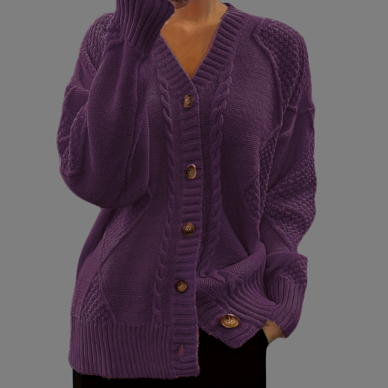 Imogen Wright | Cable-Knit Button Cardigan