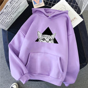 Florence Sedgwick | Cat Print Oversized Hoodie