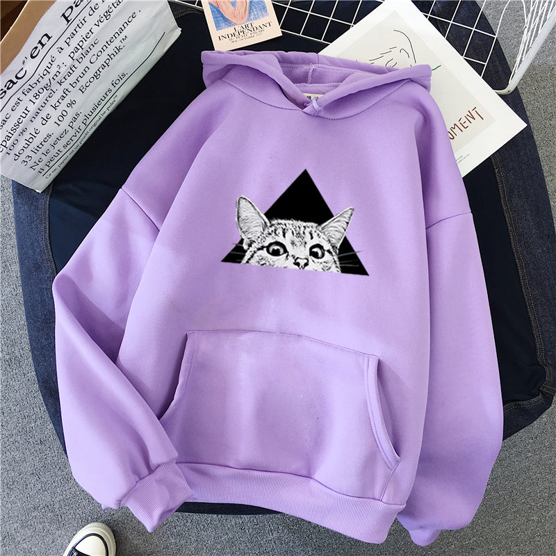 Florence Sedgwick | Cat Print Oversized Hoodie
