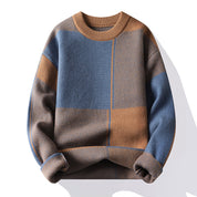 Frederick Ainsley | Ribbed Colourblock Crew Neck Sweater For Men