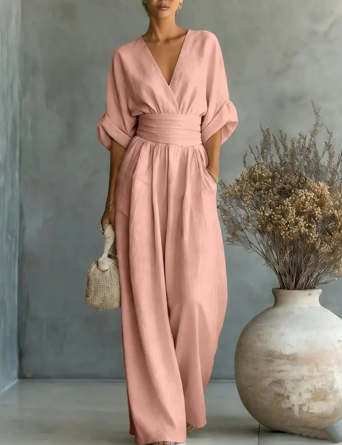 Sophia Merriweather | Wide-Leg Linen Jumpsuit