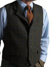 Reginald Ashford | Men's Plaid Tweed Gilet – Heritage Herringbone