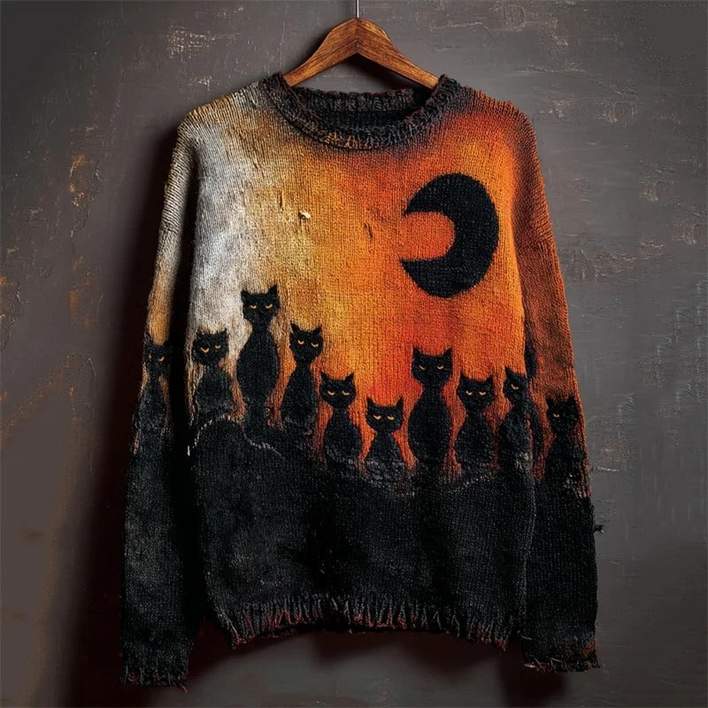 Ghoulish Grin | Pumpkin Halloween Sweater For Men