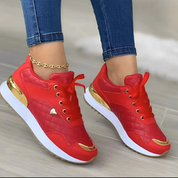 Rosie Blackwood | White & Gold Fashion Sneakers with Heart Detail