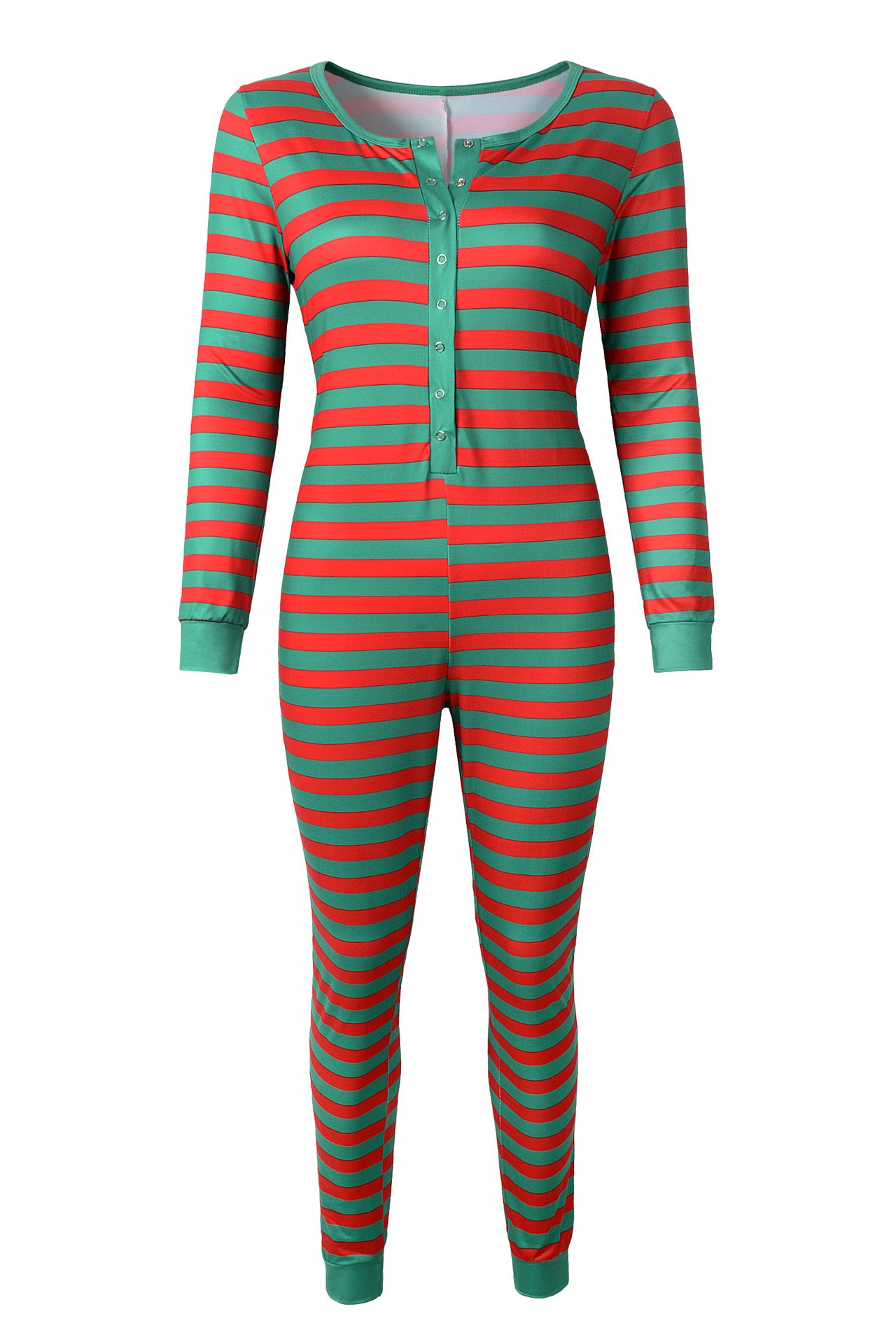 Combinaison de Noël rouge rayée Merry Stripe pour femmes