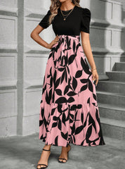 Cordelia Ashby | Robe midi à col rond et imprimé floral