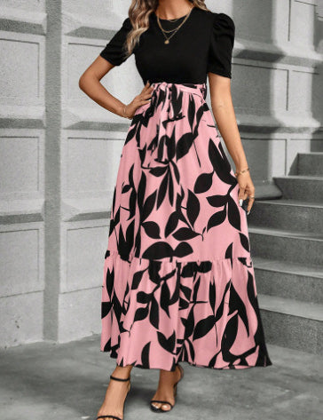 Cordelia Ashby | Floral Print Crew Neck Midi Dress