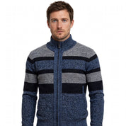 Graham Pearson | Striped Zip-Up Sweater For Men