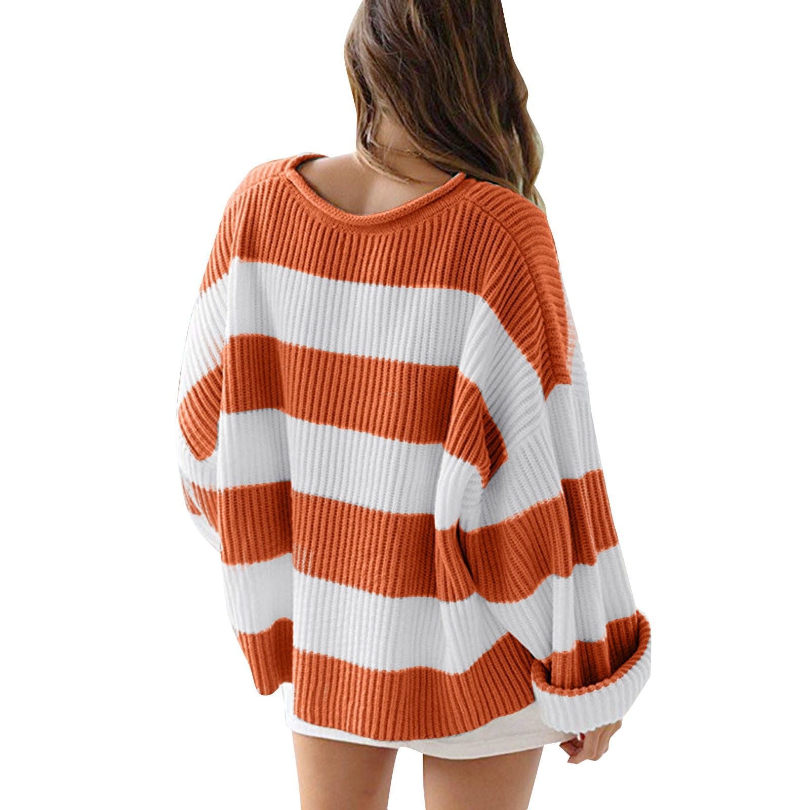 Sophie Lewis | Striped Batwing Sleeve Knit Sweater