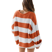 Sophie Lewis | Striped Batwing Sleeve Knit Sweater