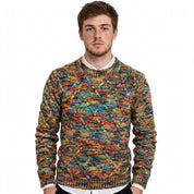 Jasper Coldwell | Multicolour Cable Knit Sweater For Men