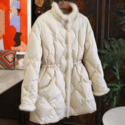 Phoebe Williams | Manteau matelassé avec bordure en fourrure