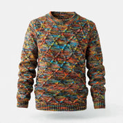 Jasper Coldwell | Multicolour Cable Knit Sweater For Men