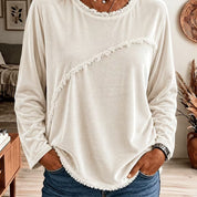 Freya Hughes | Tassel Trim Velvet Top