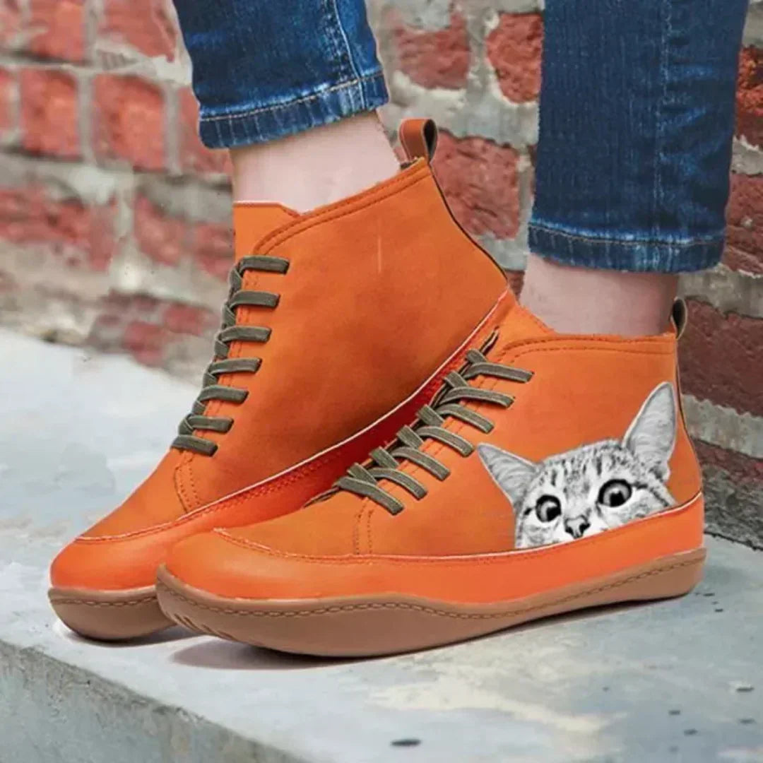 Beatrice Sutcliffe | Cat Print Ankle Boots