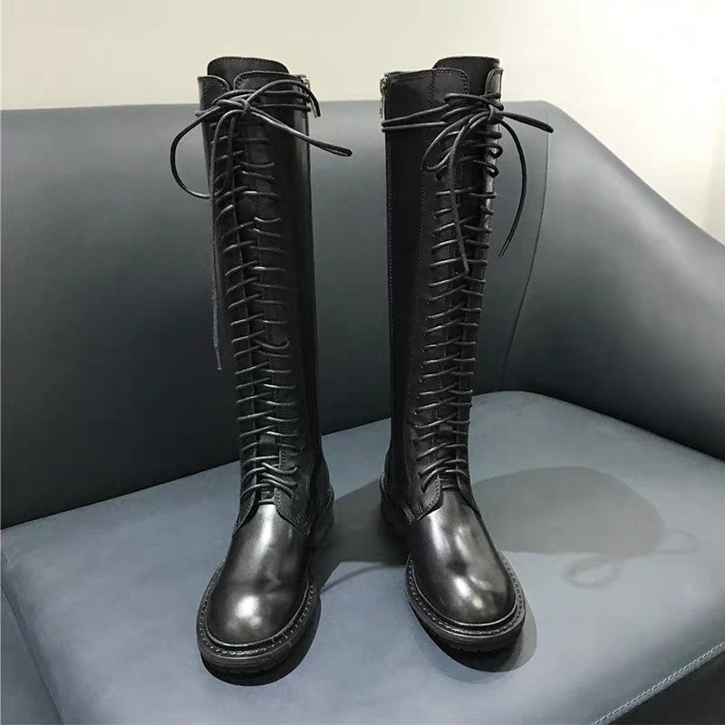 Tabitha Lewis | Bottes montantes en cuir à lacets