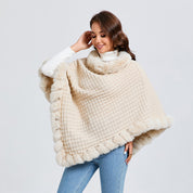 Thea Winship | Luxury Fur-Trim Cape Wrap