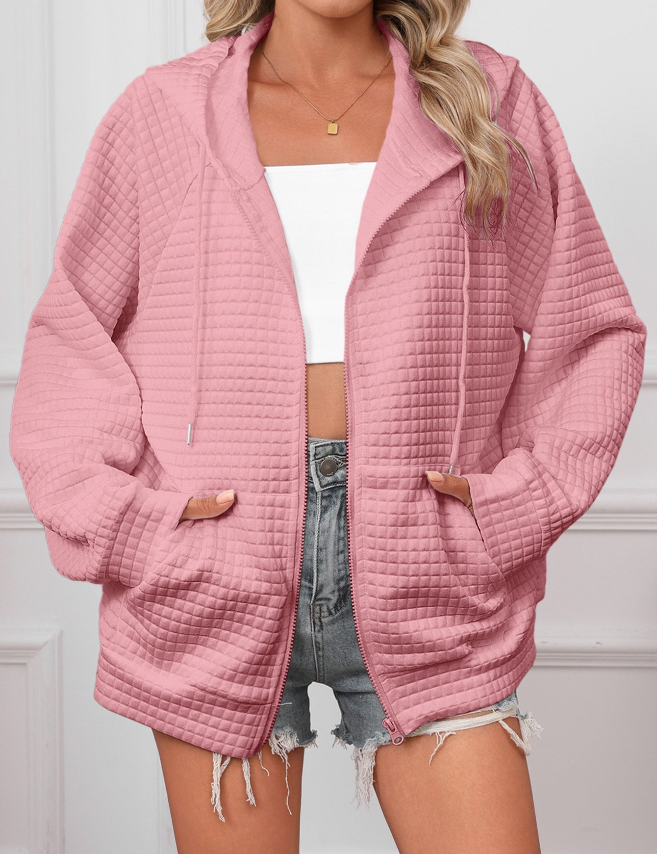 Florence Turner | Textúrovaná mikina na zips