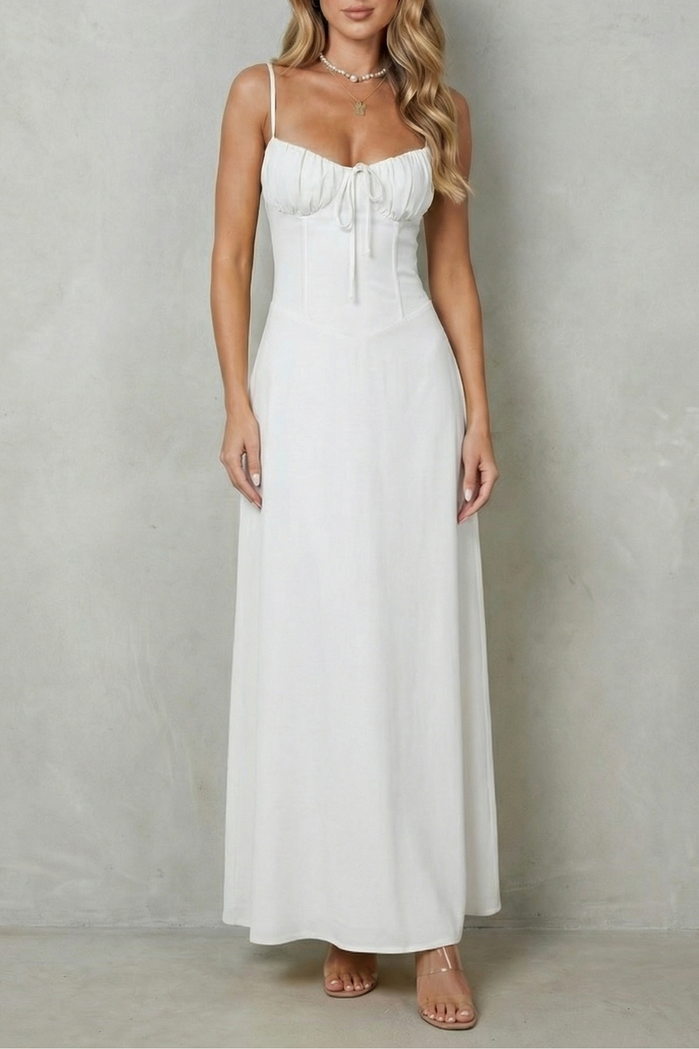 Cecily Hawthorne | Selena Soft Corset Charm Sleeveless Maxi Dress