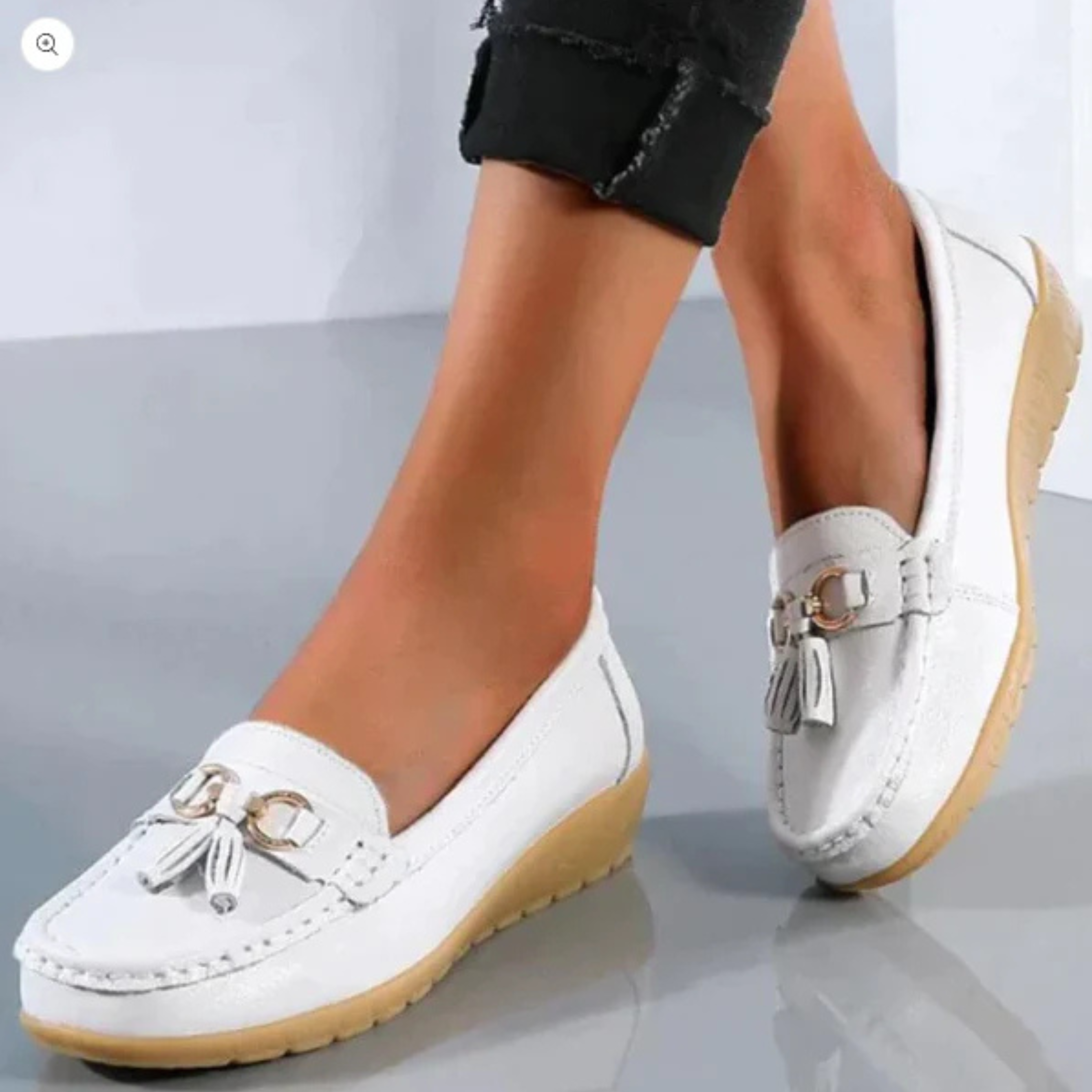 Charlotte Weston | Red Tassel Loafers – Cushioned Comfort Flats