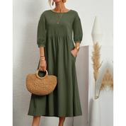 Grace Fairchild | Puff Sleeve Midi Dress