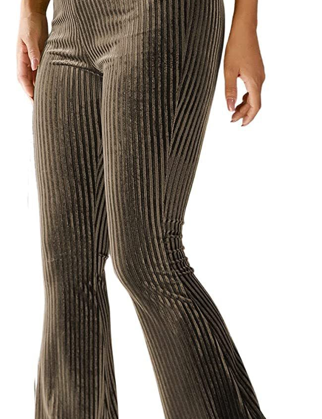 Isla Thompson | Ribbed Velvet Flare Trousers
