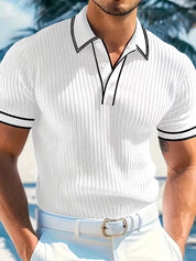 Sebastian Morris | Color-Blocked Short Sleeve Polo Shirt