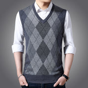 Gareth Osmond | Argyle Knit Wool Sweater Vest